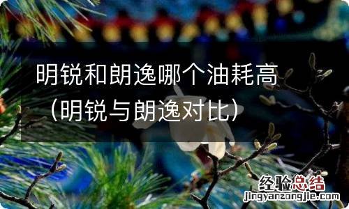 明锐与朗逸对比 明锐和朗逸哪个油耗高