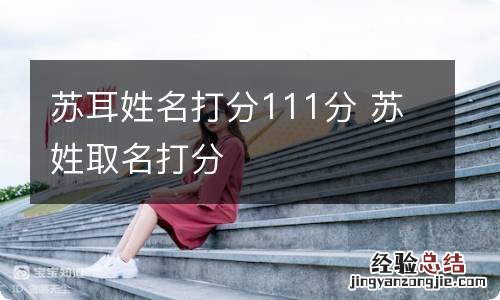 苏耳姓名打分111分 苏姓取名打分