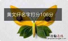 黄文仔名字打分106分