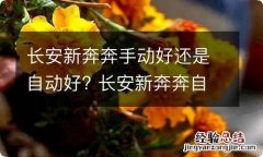 长安新奔奔手动好还是自动好? 长安新奔奔自动挡好吗