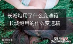 长城炮用了什么变速箱 长城炮用的什么变速箱