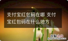 支付宝红包码在哪 支付宝红包码在什么地方