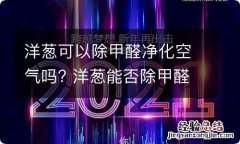 洋葱可以除甲醛净化空气吗? 洋葱能否除甲醛净化空气 洋葱可以除甲醛净化空气吗