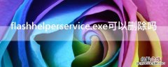 flashhelperservice.exe可以删除吗