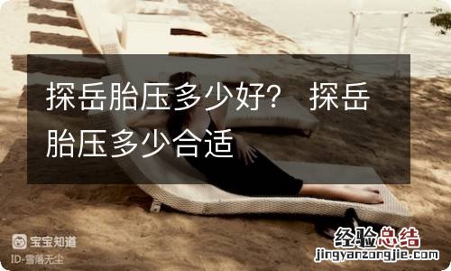 探岳胎压多少好？ 探岳胎压多少合适