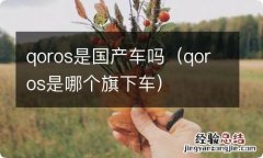 qoros是哪个旗下车 qoros是国产车吗