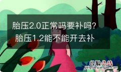 胎压2.0正常吗要补吗？ 胎压1.2能不能开去补胎