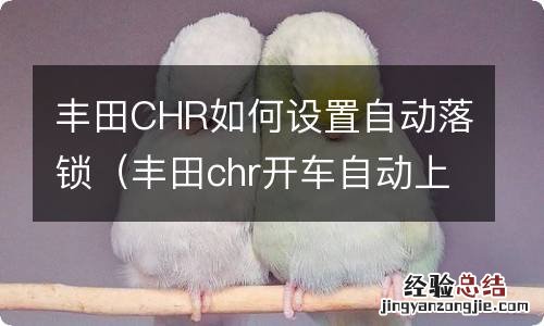 丰田chr开车自动上锁 丰田CHR如何设置自动落锁