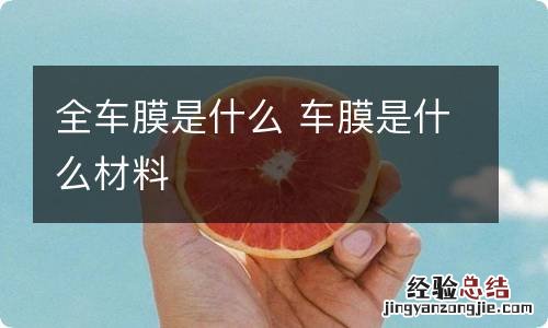 全车膜是什么 车膜是什么材料