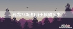 骁龙730g相当于麒麟多少