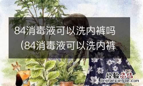 84消毒液可以洗内裤吗?新闻 84消毒液可以洗内裤吗