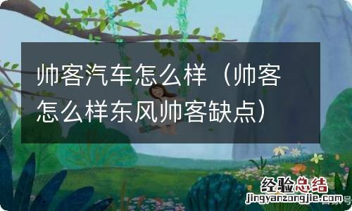 帅客怎么样东风帅客缺点 帅客汽车怎么样