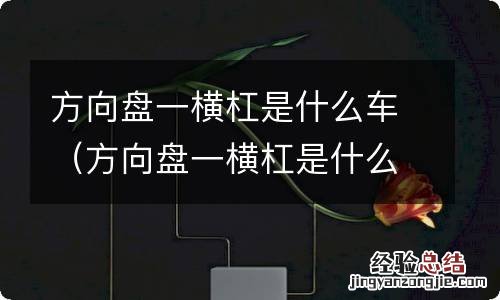 方向盘一横杠是什么车标 方向盘一横杠是什么车