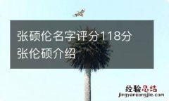 张硕伦名字评分118分 张伦硕介绍