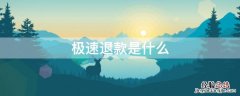 极速退款是什么 淘宝极速退款是什么