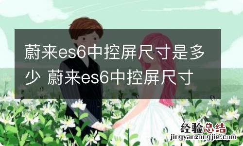 蔚来es6中控屏尺寸是多少 蔚来es6中控屏尺寸是多少寸