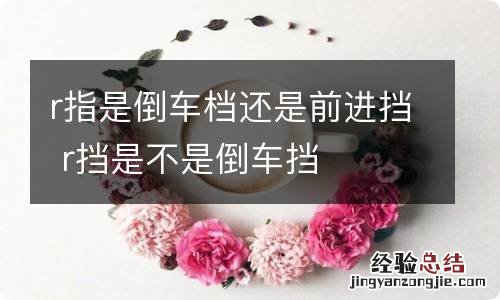 r指是倒车档还是前进挡 r挡是不是倒车挡