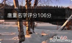 唐童名字评分106分