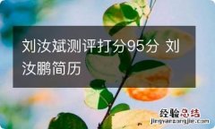 刘汝斌测评打分95分 刘汝鹏简历