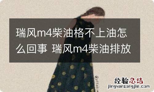 瑞风m4柴油格不上油怎么回事 瑞风m4柴油排放系统故障