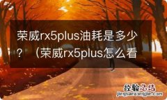 荣威rx5plus怎么看平均油耗 荣威rx5plus油耗是多少？