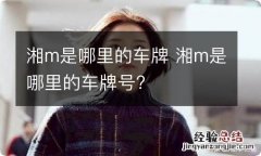 湘m是哪里的车牌 湘m是哪里的车牌号?