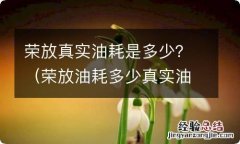 荣放油耗多少真实油耗多少 荣放真实油耗是多少？