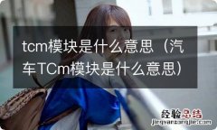 汽车TCm模块是什么意思 tcm模块是什么意思