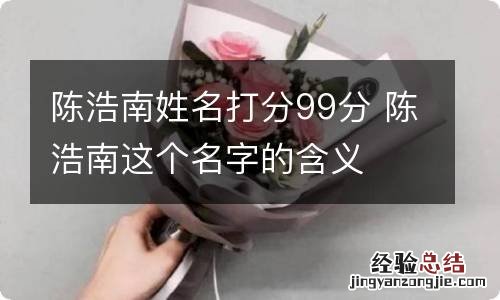 陈浩南姓名打分99分 陈浩南这个名字的含义