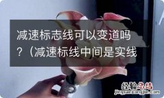 减速标线中间是实线可以变道吗? 减速标志线可以变道吗?