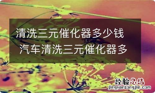 清洗三元催化器多少钱 汽车清洗三元催化器多少钱