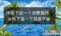 冰柜下面一个洞要盖吗 冰柜下面一个洞是干嘛的