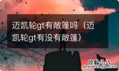 迈凯轮gt有没有敞篷 迈凯轮gt有敞篷吗