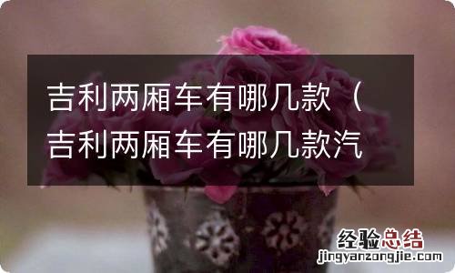 吉利两厢车有哪几款汽车 吉利两厢车有哪几款