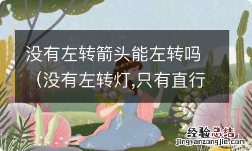 没有左转灯,只有直行绿灯可以左转吗 没有左转箭头能左转吗