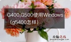 g5400怎样 G400,G500使用Windows