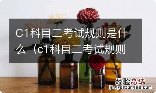 c1科目二考试规则是什么样的 C1科目二考试规则是什么