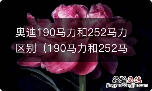 190马力和252马力有什么区别 奥迪190马力和252马力区别