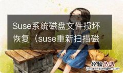 suse重新扫描磁盘 Suse系统磁盘文件损坏恢复