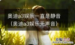 奥迪a3娱乐无声音 奥迪a3娱乐一直是静音