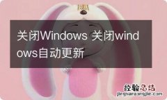 关闭Windows 关闭windows自动更新