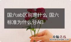 国六ab区别是什么 国六标准为什么分AB