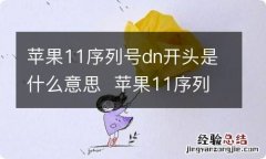 苹果11序列号dn开头是什么意思苹果11序列号dn开头代表什么意思