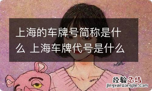 上海的车牌号简称是什么 上海车牌代号是什么