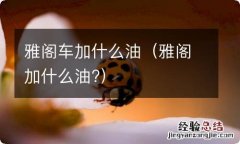 雅阁加什么油? 雅阁车加什么油