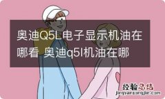 奥迪Q5L电子显示机油在哪看 奥迪q5l机油在哪里看