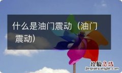 油门 震动 什么是油门震动