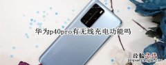 华为p40pro具有无线充电功能吗 华为p40pro有无线充电功能吗