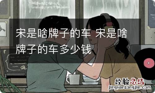 宋是啥牌子的车 宋是啥牌子的车多少钱