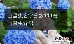 山蛩虫名字分数111分 山蛩虫介绍